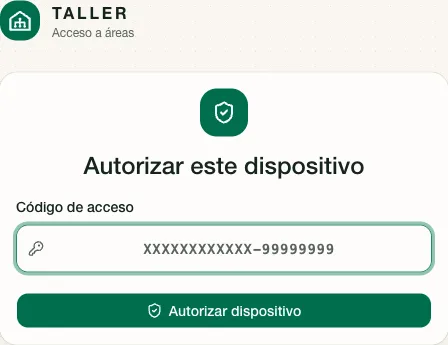 Pantalla inicial que solicita autenticar un dispositivo nuevo.